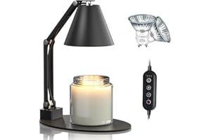 Candle Warmer Lamp, CFGROW Adjustable Dimmable Brightness Candle Warmer Lantern with Timer, Top Warming Wax Melting Light for