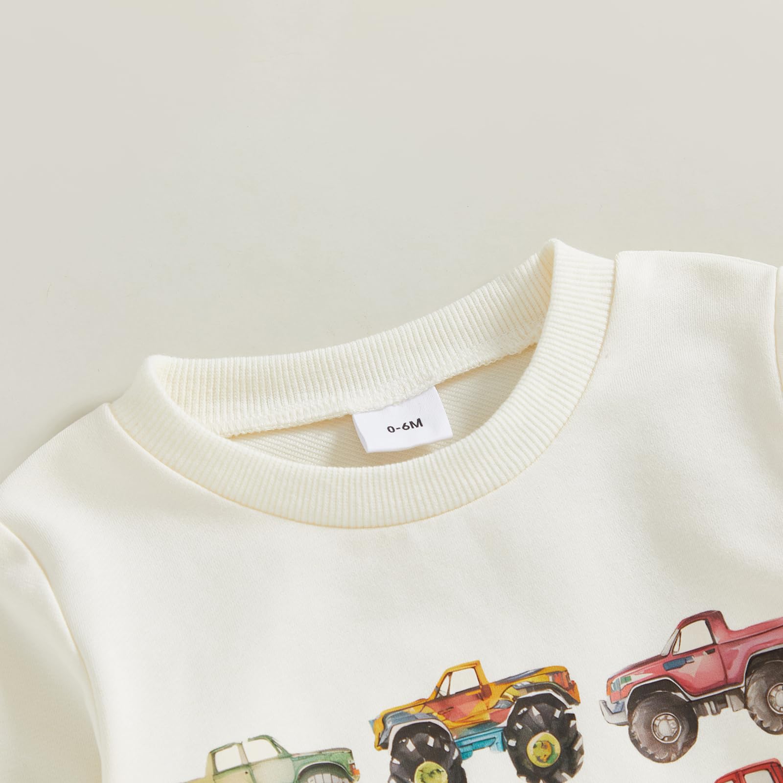 Frietlebird Toddler Baby Boy Fall Winter Clothes Crewneck Sweatshirt Long Sleeve Trucks Shirt and Pants Cute Boys Outfits