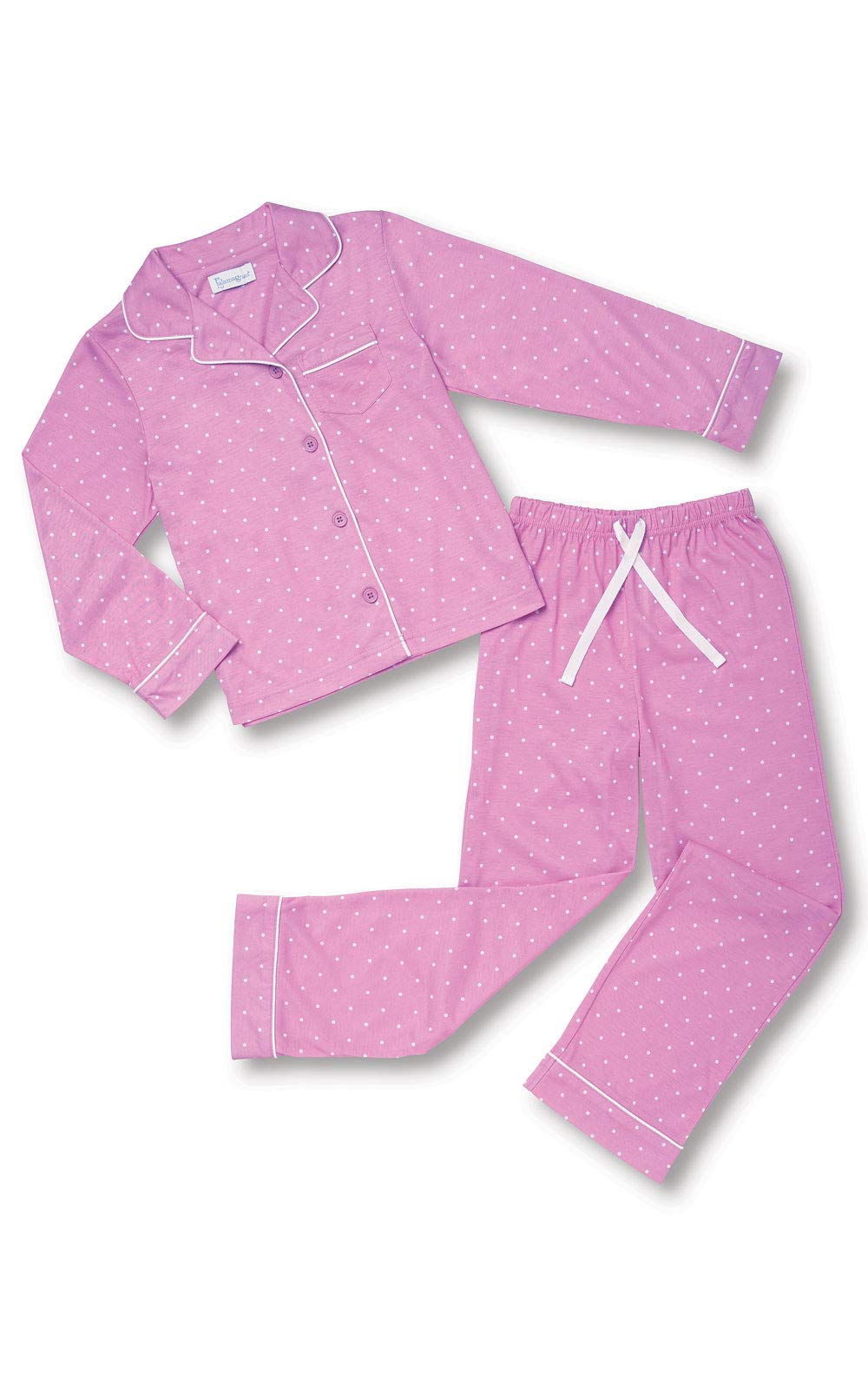 PajamaGram Girls PJs - Big Girls Pajamas, Lavender Polka Dot, 16 Image