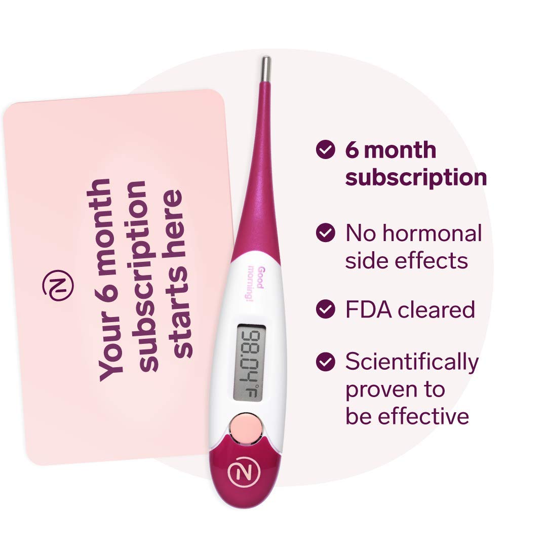 Natural Cycles 6 Month Subscription - Digital Birth Control with Basal Thermometer - Fertility Management App- (iOS and Android)