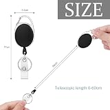 Vicloon 6 Pcs Badge Reel Retractable 70 cm Clips with Key Ring Belt Clip view 2