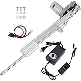 JQDML DIY Reciprocating Linear Actuator 24V, Stroke 1.18"-6", Max 160RPM | 3-30lbs Thrust, with Speed Controller, Adjustable Telescopic Motor for Small Automation &amp; DIY Projects