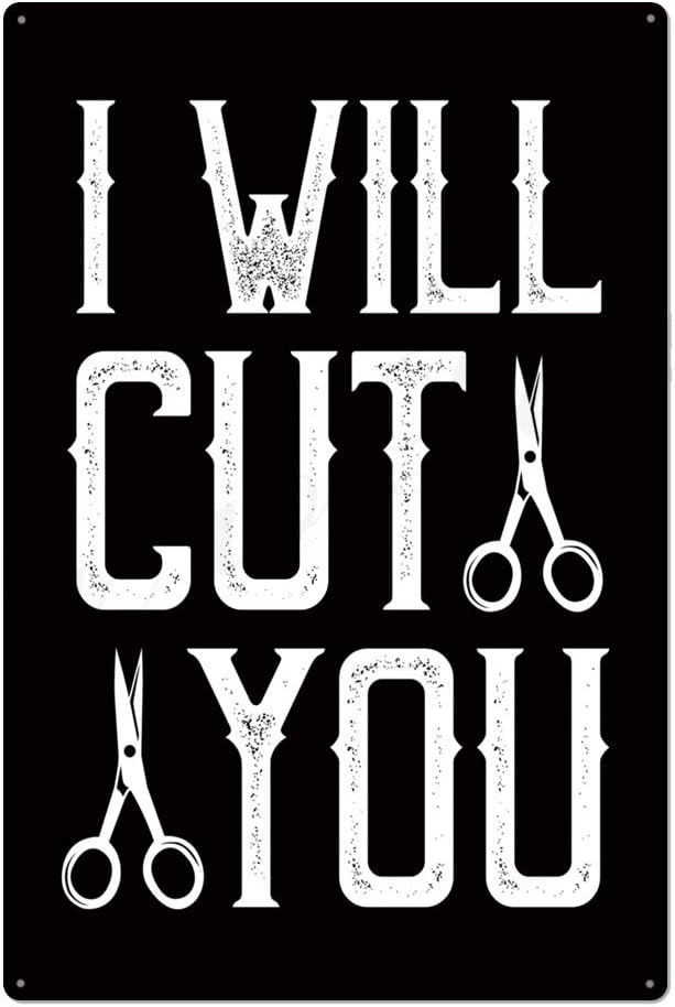 i will cut You metal tin sign for Bar Cafe Garage Wall Decor Retro Vintage 7.87 X 11.8 inches