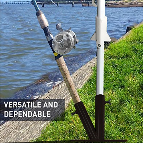 image for EasyGO Products Umbrella Stand Sports Dual Umbrella Holder - Fishing P