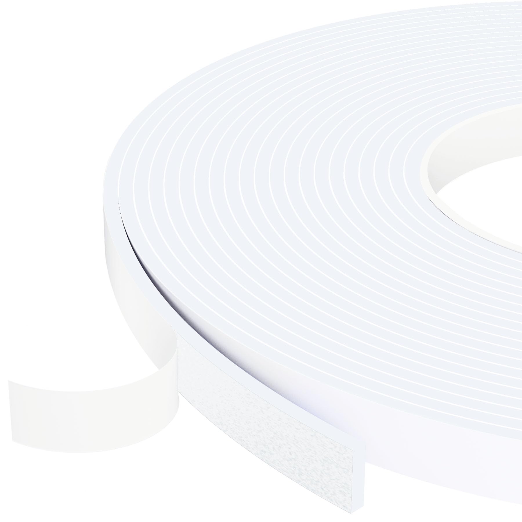 Photo 1 of 1/2 in Wide x 1/8 in Thick x 33FT Window Sealing Tape,Weather Stripping Door Seal,Foam Insulation Tape,Single-Sided Self-Adhesive Foam Strips White