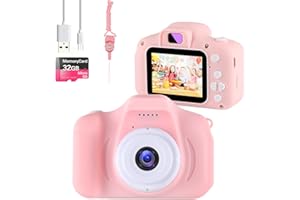 NINE CUBE Kids Digital Camera,Children's Digital Camera for Boys Girls Age 3-5,Toddler Camera for 3 4 5 6 7 Years Old Christmas Birthday Gifts,Mini Toys Camera for Toddler with 32GB SD Card