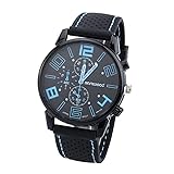 melysEU Orologio da Polso da Uomo con Cinturino in Silicone con quadrante Tondo 