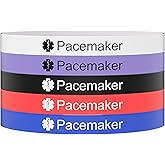 5PCS Medical Alert Bracelet for Men Women, Medical Alert ID Silicone Wristband for Diabetic D.N.R Pacemaker Epilepsy