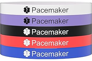 PMORMYY 5PCS Medical Alert Bracelet for Men Women, Medical Alert ID Silicone Wristband for Diabetic D.N.R Pacemaker Epilepsy