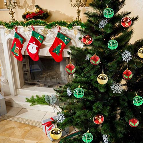 DomeStar Christmas Ball Ornaments, 24PCS 2.4 Inch Christmas Baubles Christmas Tree Decorations Tree Balls Christmas Decorations