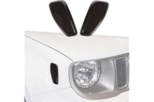 Jimen Compatible with Jeep Renegade 2015-2023, 2 Pieces Car Fender Light Cover Trim