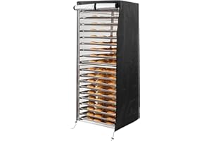XYDHQS Bread Rack Cover, Pan Bun Rack Cover with Zipper, Waterproof and Dustproof, 23"x28"x64" Bakery Single Holder Covers fo