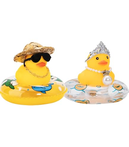 Pato De Goma Para Coche De Juguete Con Casco, Pequeño Pato Amarillo, Adornos Para Salpicadero De Coche, Gafas Genial, Decoración Para Coche, Accorios De Ciclismo - AliExprs