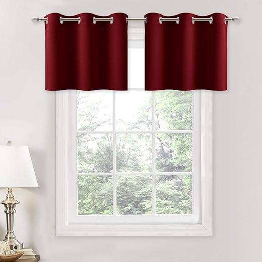 Amazon Com Nicetown Blackout Valances For Small Window Pair Of