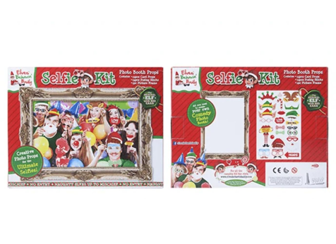 Elves Behavin Badly Selfie Kit Photo Booth Props - Christmas Party Accessories