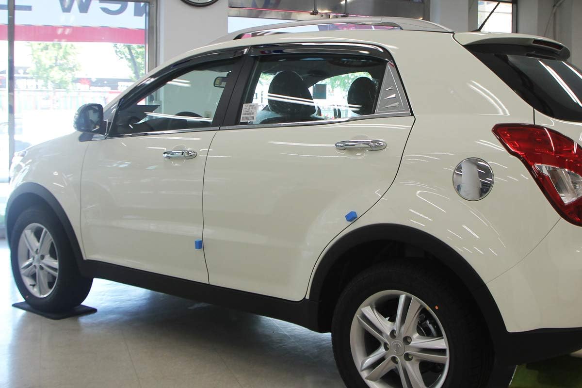 AUTO CLOVER Wind Deflectors Set for Ssangyong Korando 2011-2019 (4 pieces), Tinted Black - Image 4