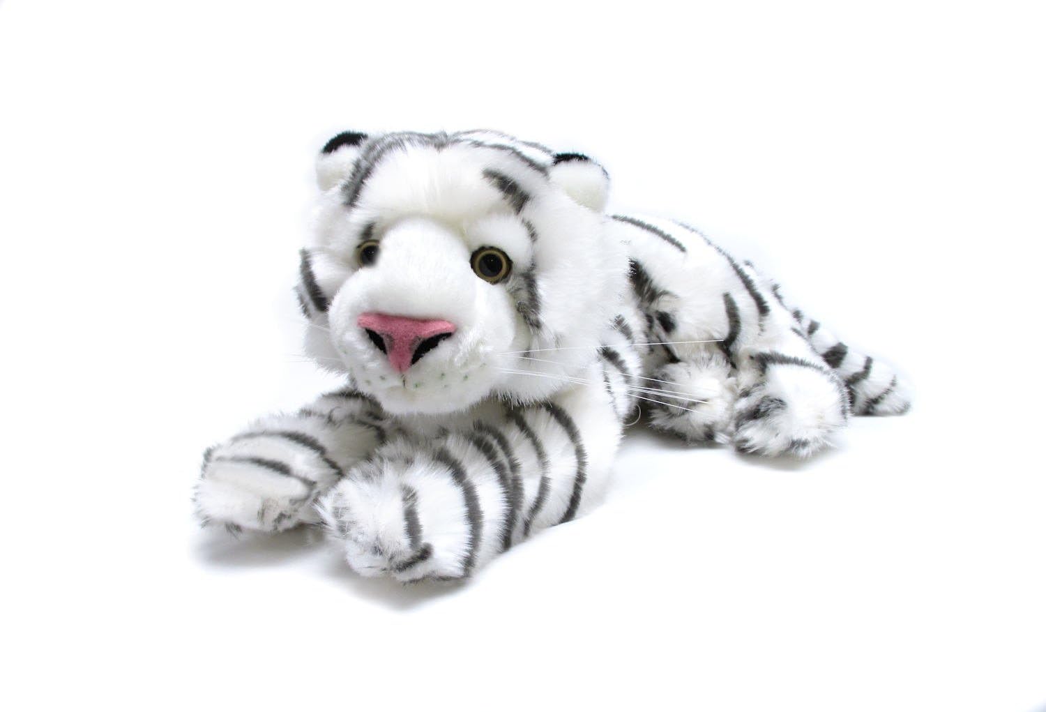 Fuzzy Town Stuffed White Tiger 14"
