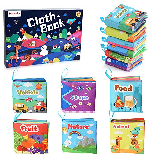 Baby's First Soft Books with Rustling Sound,Non-Toxic Cloth Books Toy Set for Newborns, Infants, Toddlers & Kids.Perfect for Baby Toy Gift Sets Baby Shower -Pack of 6 - Thumbnail 7
