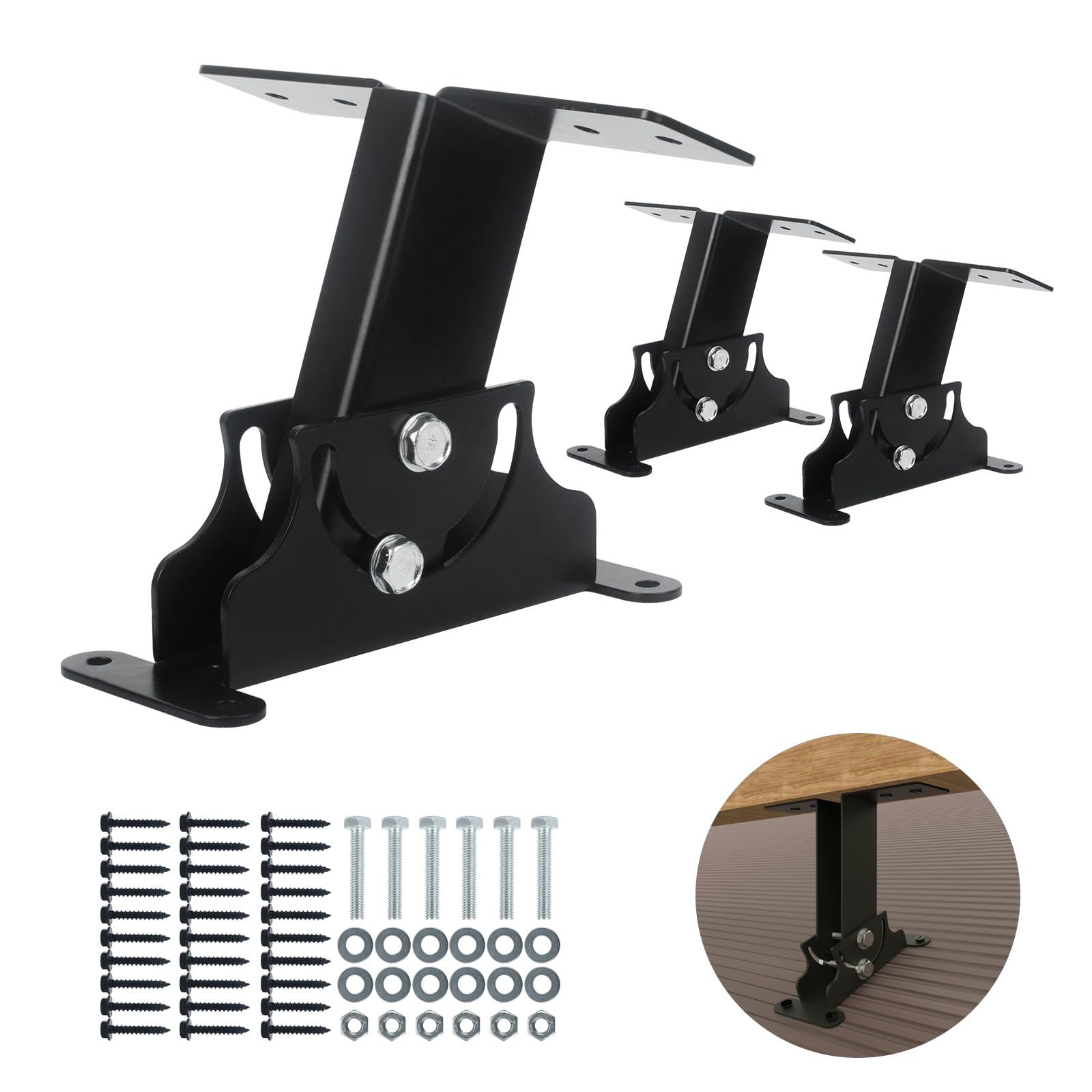 Pergula Beam Riser 3Pack Heavy Duty Adjustable Pergola Roof Riser Beam Brackets Hardware ...