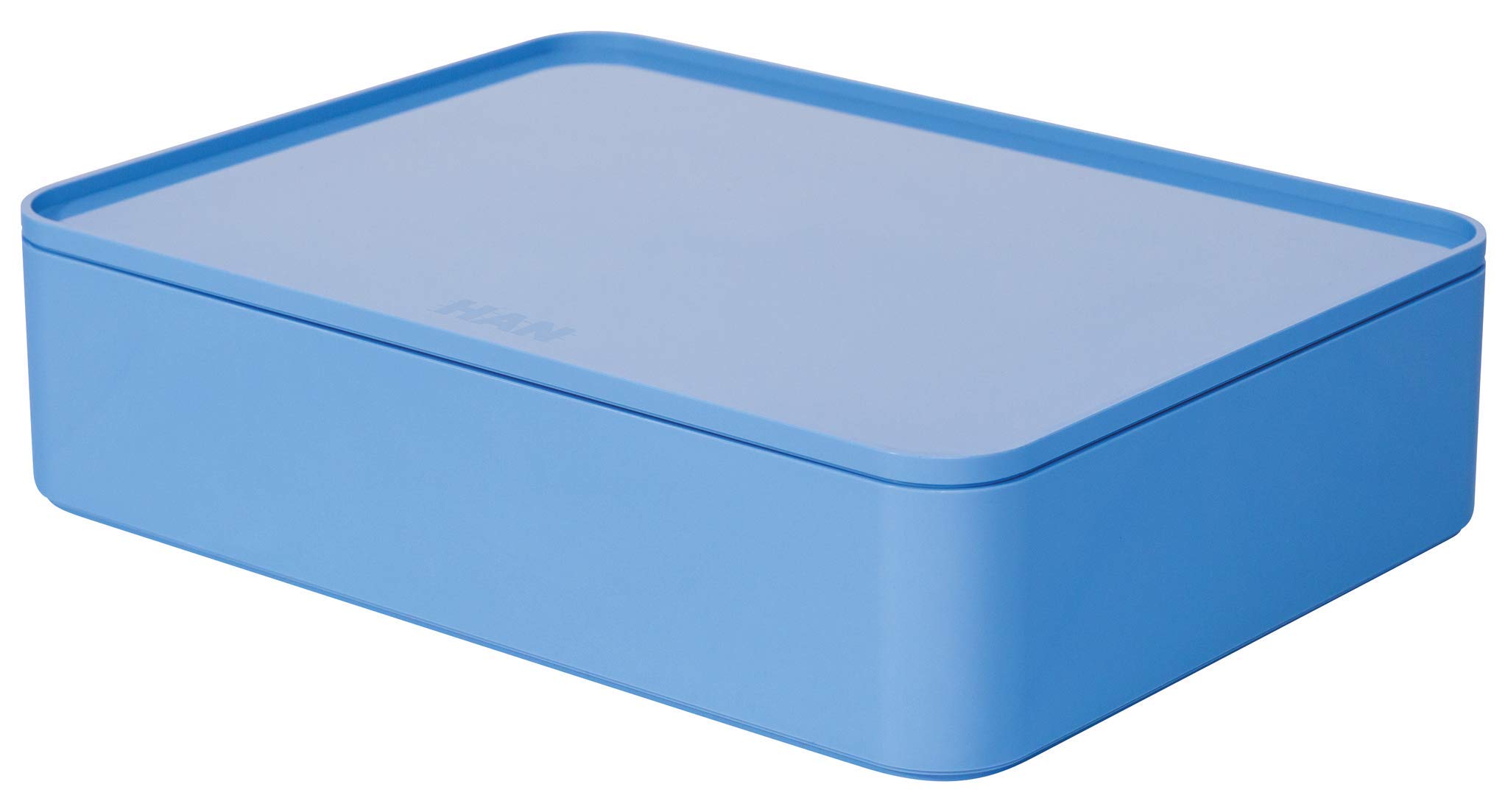 Han 1110-84 ALLISON SMART-ORGANIZER , functional, stackable utensil box with interior tray and lid, Sky Blue