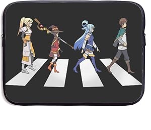 Konosuba Road 15 Inch Laptop Sleeve Case Laptop Shoulder Bag, Slim Computer Carry Case