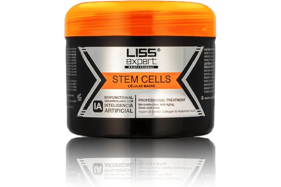 Liss Expert Stem Cells Smoothing Treatment – Organic Keratin & Argan Oil – Nanoplasty for Frizz-Free Repair & Shine – Professional Straightening(250 ml-Shoulder Length)