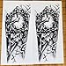 6-Sheet Cross Clock Arm Temporary Tattoos for Men Women – Mysterious Fake Tattoo Stickers for Halloween Cosplay and Party Costume