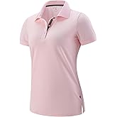 3 Pack Women's Athletic Dry Fit Polo Shirts, Wicking Short Sleeve Collared Golf T Shirt Tennis Tops