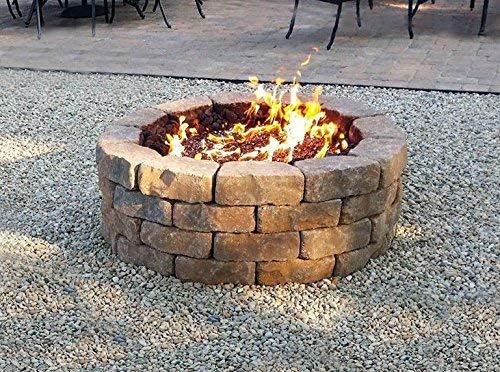 Onlyfire 24 Inches Black Steel Round Fire Pit Burner Ring Double