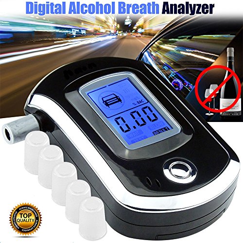 Alcohol Tester Breathalyzer, Digital Breath Blood Alcohol Tester Proof Portable Police Digital Breath High-precision Alcohol Tester for Home Brew