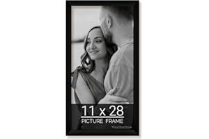 wallsthatspeak 11x28 Black Picture Frame for Puzzles Posters Photos or Artwork