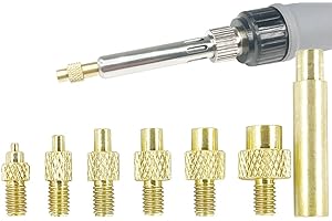 ERHT Heat Set Insert Tips Tool Sizes include M2 M2.5 M3 M4 M5 M6 M8 3D Printed Plastic Nut Implantation compatible for FX-888D Weller SP40NKUS and Yihua 939D Irons