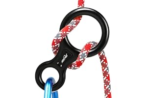 AOKWIT Rescue Figure 8 Descender Climbing Gear Downhill Equipment 35KN/3500kg 7075 Aluminum Alloy Rigging Plate for Climbing Belaying and Rappeling Device