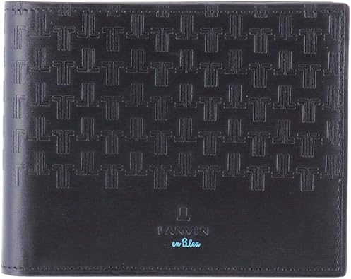 Amazon ランバンオンブルー 二つ折り財布 本革 レザー ジェイエル スタンプ メンズ 5612 Lanvin En Bleu ミニ財布 牛革 01 ブラック Lanvin En Bleu ランバンオンブルー 財布