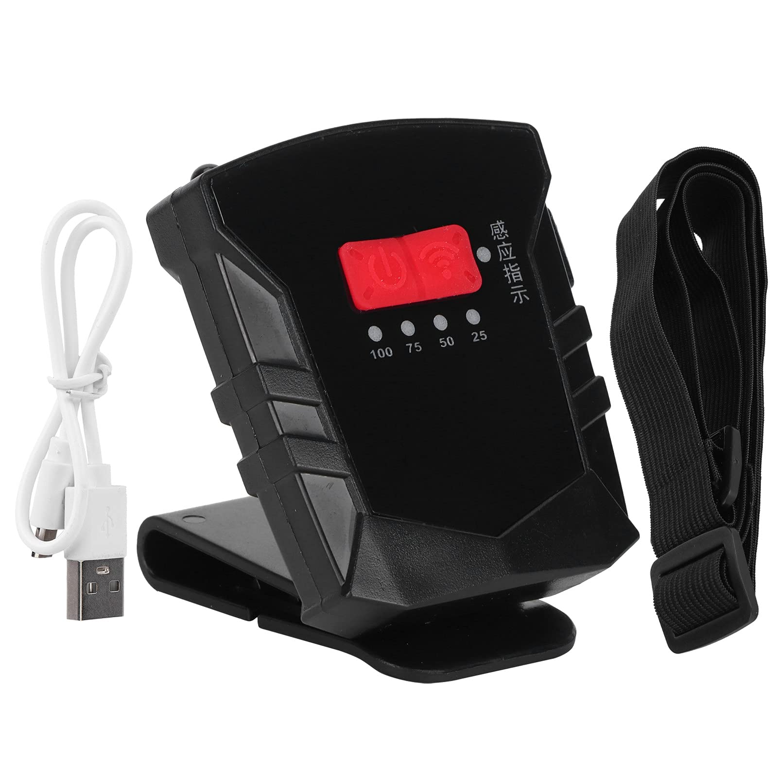 Clip-On Lamp, Portable Clip-on Rechargeable Headlamp Flashlight, Headlamp Rotatable with 4 LED Super Bright Wicks Hands for Hunting Camping Fishing