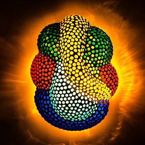 DEVBEADS Mosaic Ganesha Multi-Color Glass Wall Mount Lamp