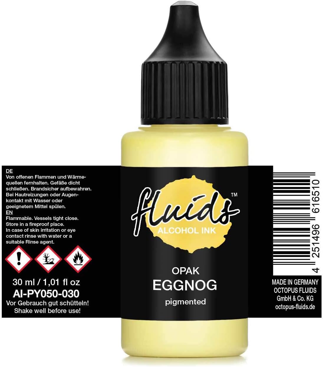 Fluids Alcohol Ink OPAK EGGNOG for fluid art and resin, pigmented, opaque on light and dark substrates - Image 3