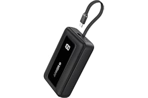 Anker Zolo Power Bank (2025 Upgraded Version), 20,000mAh 30W High-Speed Portable Charger with Built-in USB-C Cable, Battery P