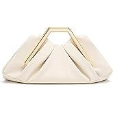 myfriday Women's Elegant Ruched Clutch Purse, Soft Dumpling Evening Purse Handbags for Wedding Prom Party Formal Events