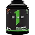 Rule One Proteins, Mass Gainer - Chocolate Fudge, High-Calorie Weight Gain Formula with 1,220+ Calories, 250g+ Complex Carb Blend, 40g All-Whey Protein, 8g of Fat Per Serving, 6 Pounds, 8 Servings