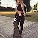 Longwu Women's Sexy Tops and Long Pants 2 Pieces Set Bandage Clubwear Jumpsuits Rompers