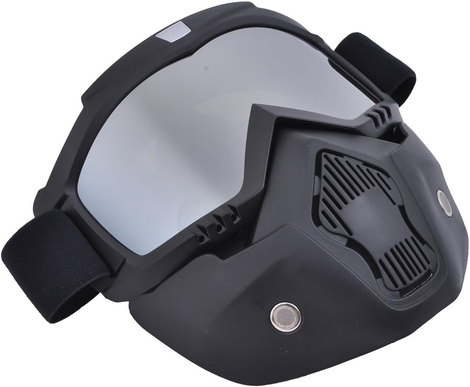 pour casques de style vintage Madbike Masque de motocross à de protection détachables