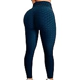 FITTOO Womens High Waisted Yoga Pants Tummy Control Scrunched Booty Leggings Workout Running Butt Lift Textured Tights
