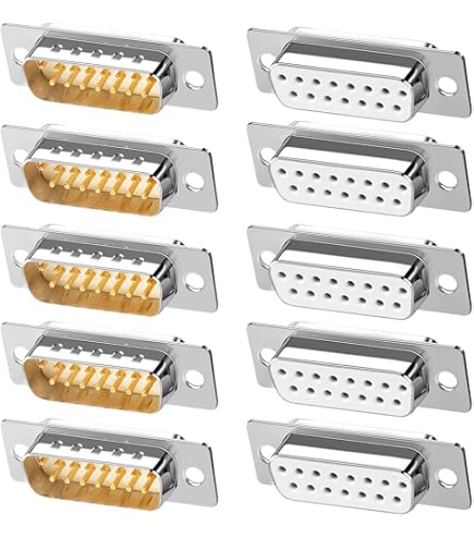 Willwewon DB15 RS232 Adapter-Set – Lötfreie Breakout-Boards, 2x Stecker + 2x Buchse, Mit Zugentlastung & Verschiedenen Endrohren