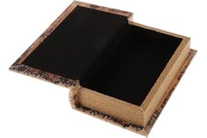 1Pcs Vintage Fake Hollow Books Props Books Safe Box to Hide Jewelry Money - World Map_C