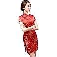 Chinese Style Dress Improves Cheongsam Temperament, Retro Long Silk Printed Daily Banquet Women's Performance Clothing