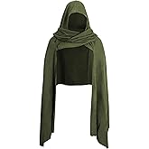 Medieval Hooded Shawl, Multifunctional Cowl Scarf, Costume Accessory for Viking Shaman Renaissance