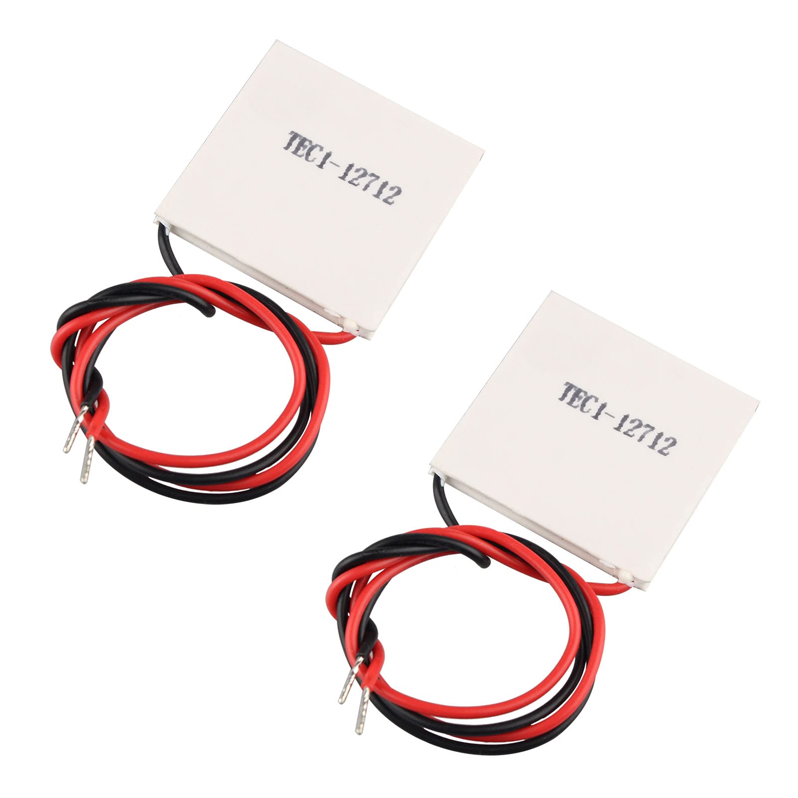 HALJIA 2PCS TEC1-12712 Thermoelectric Heatsink Thermoelectric Cooler Cooling Peltier Plate Module 12V 107W 40 x 40 mm