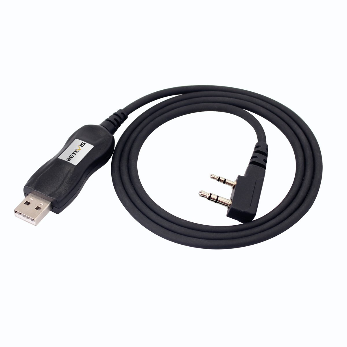 Noir Retevis PC28 Cable de Programmation USB FTDI Chip Compatible avec