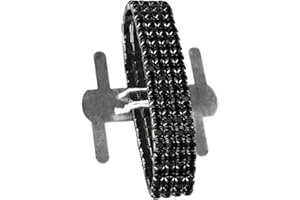 Homeford Corsage Wristlet with Rhinestone Band, 1/2-Inch (Black)